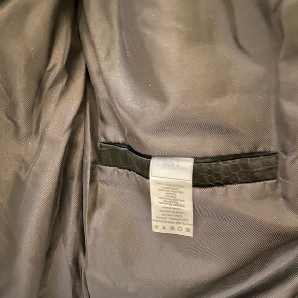 Nylon belted blazer jacket - Black - Picture 15 of 16